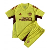 Manchester United Målvakt Replika babykläder Bortaställ Barn 2023-24 Kortärmad (+ korta byxor)